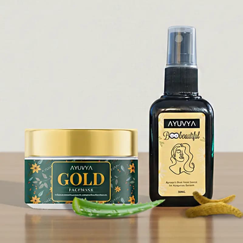 Ayuvya Boobeautiful Oil & Gold Face Mask Combo
